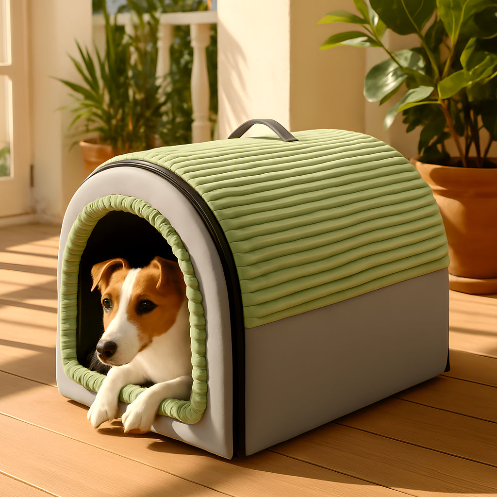 Niche transportable bordée de peluche anti-odeurs