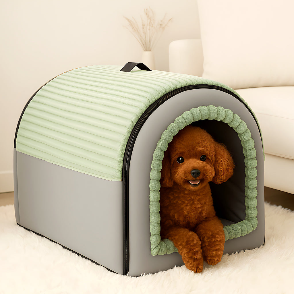 Niche transportable bordée de peluche anti-odeurs
