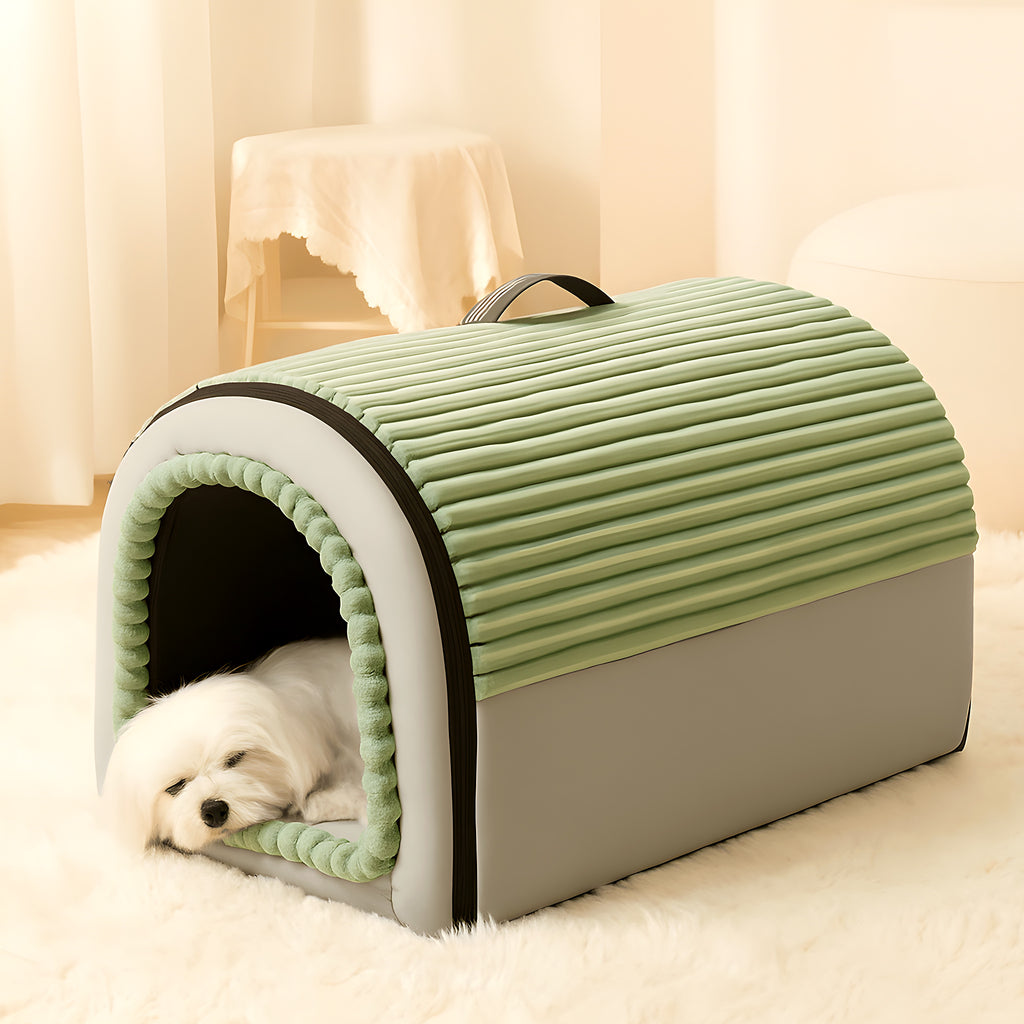 Niche transportable bordée de peluche anti-odeurs