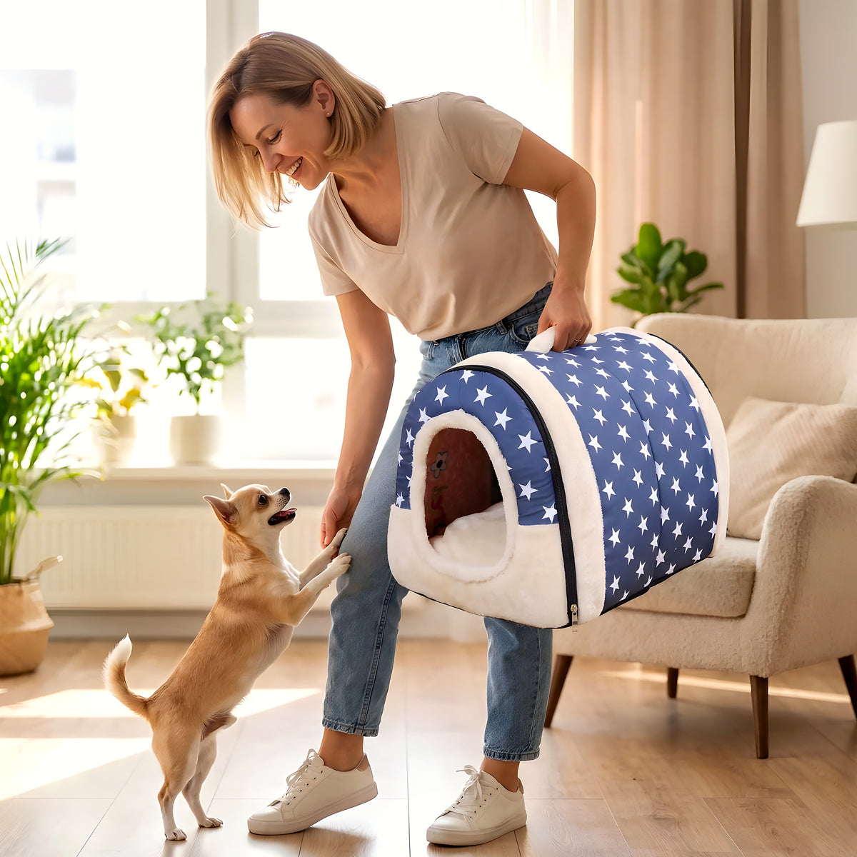 Niche transportable London ou New York pour petit chien