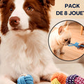 Pack de 8 jouets en corde à mâcher pour chien