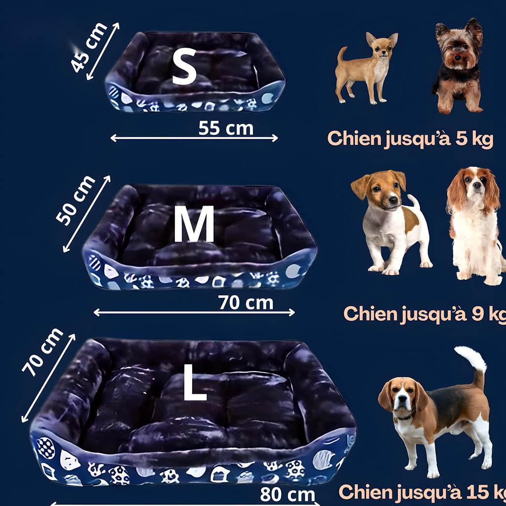 Panier douillet pour chien, 3 tailles