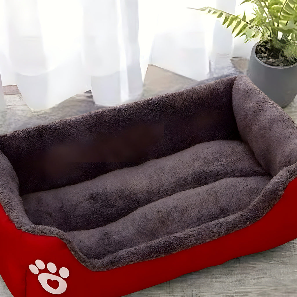 Panier à bords surélevés en coton pour chien, 6 couleurs