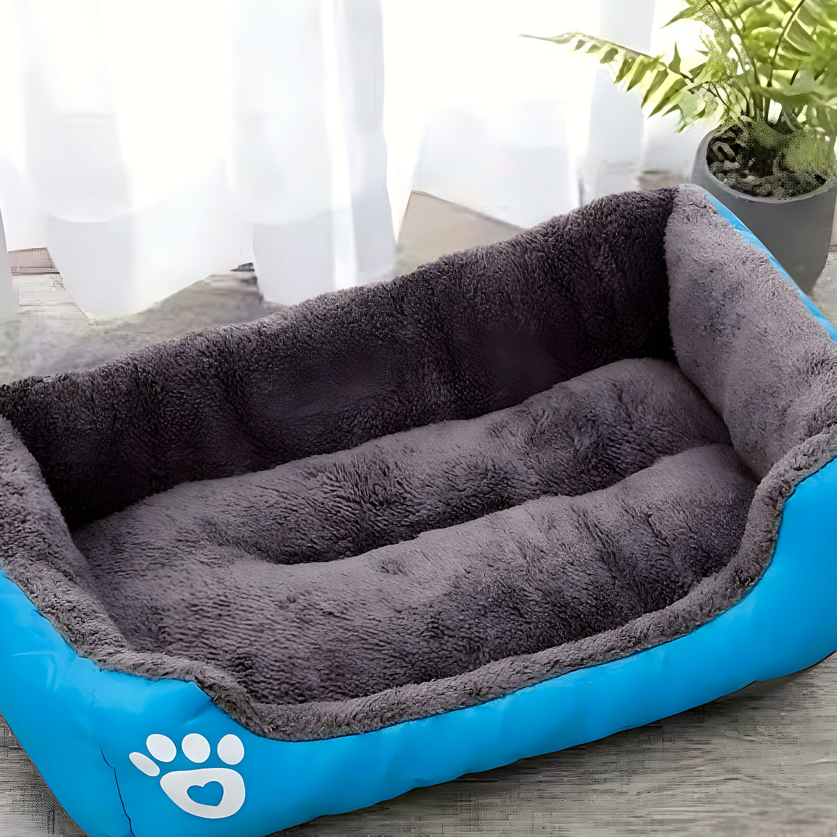 Panier à bords surélevés en coton pour chien, 6 couleurs