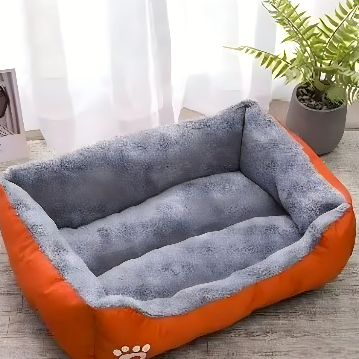 Panier à bords surélevés en coton pour chien, 6 couleurs