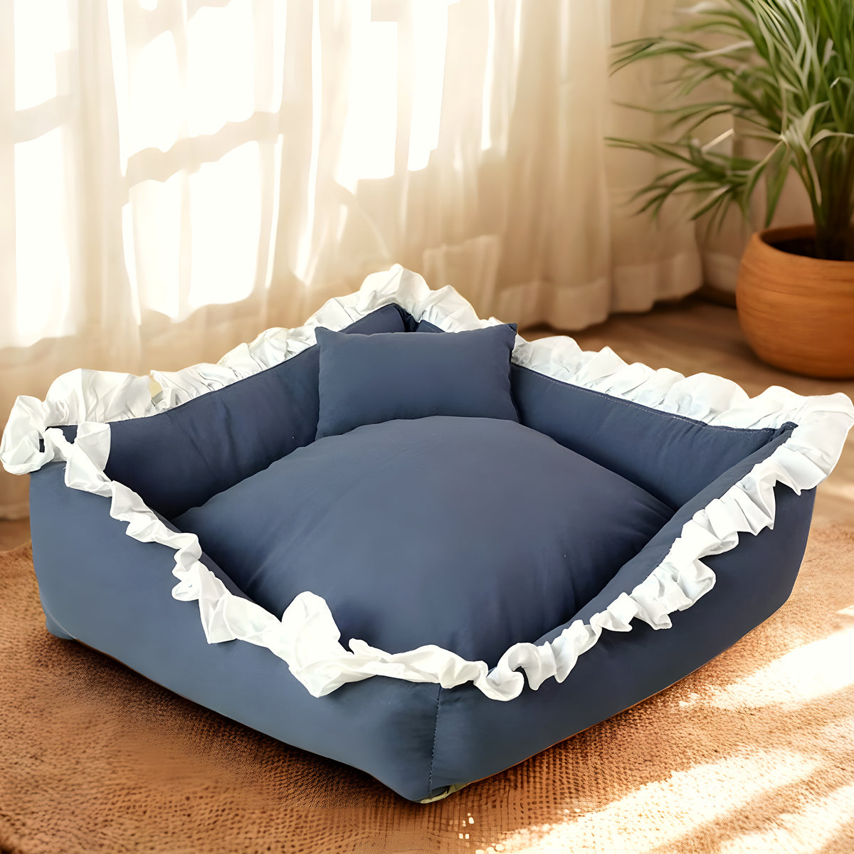 Panier à volants pour petit chien, S ou M