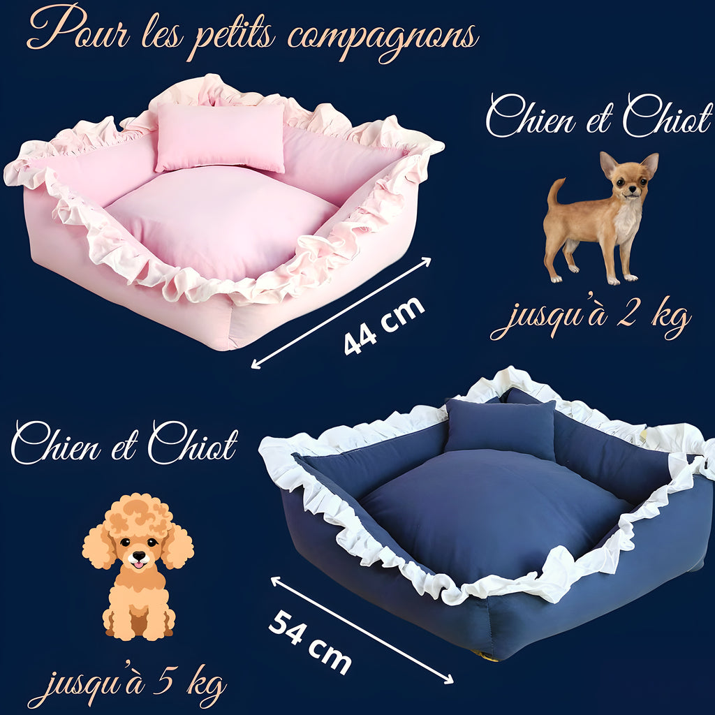 Panier à volants pour petit chien, S ou M