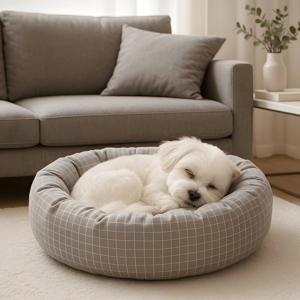Panier anti-stress à traversins et petit oreiller pour chien
