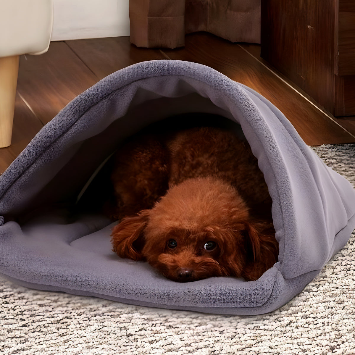Panier anti-stress en laine pour petit chien, S ou M