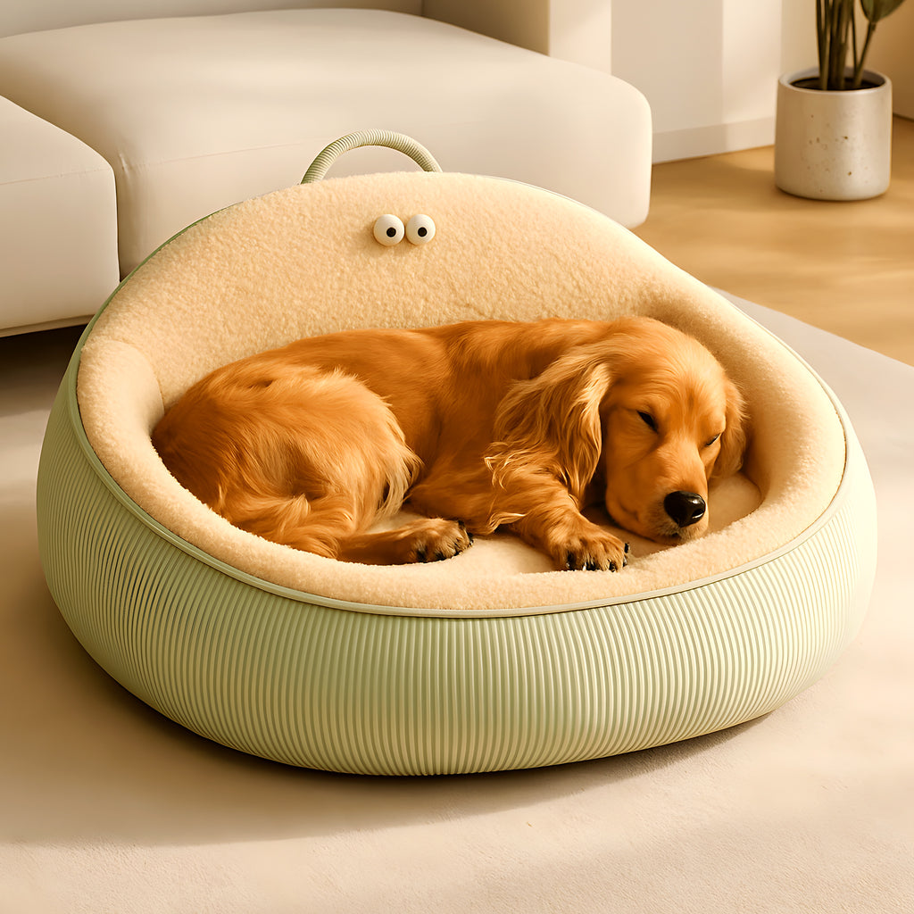 Panier anti-stress imitation peau de mouton pour chien