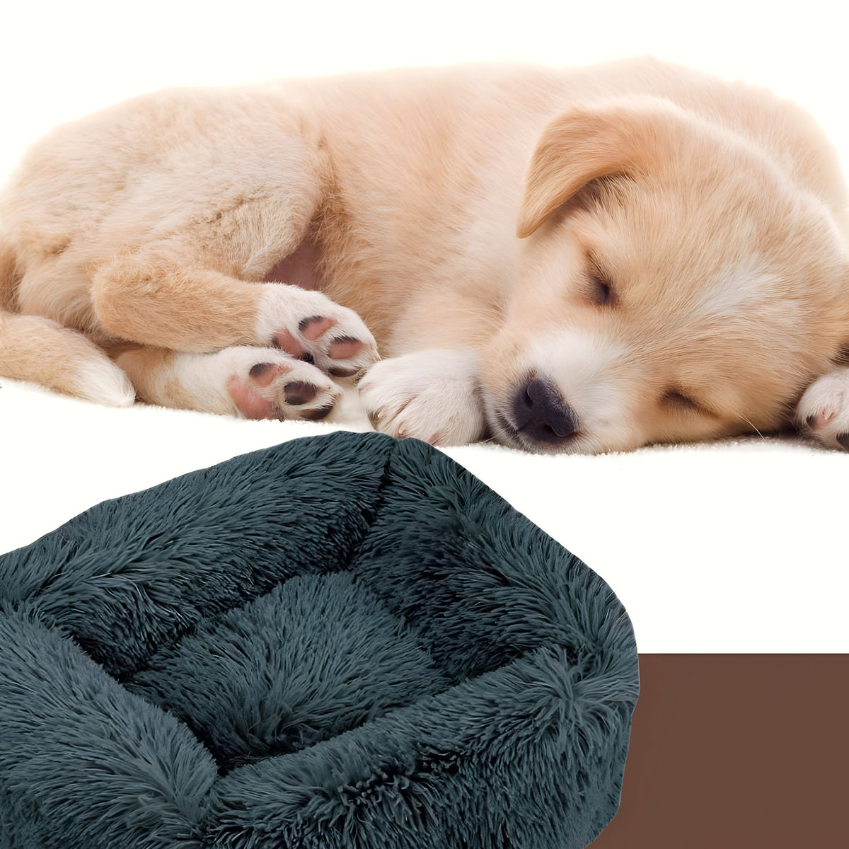 Panier anti-stress pliable en peluche pour chien, XS à L