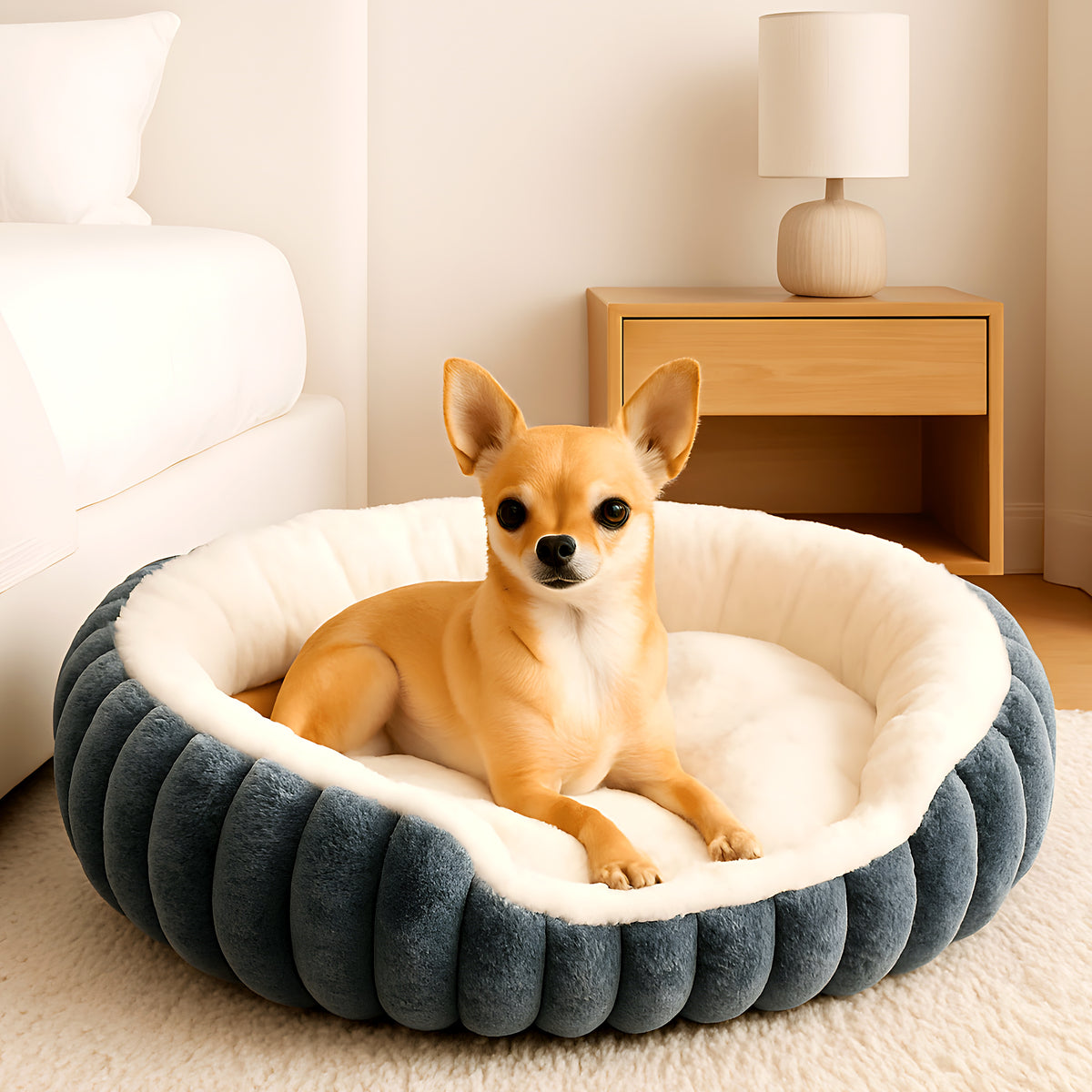 Panier apaisant lavable pour petit chien, 3 coloris
