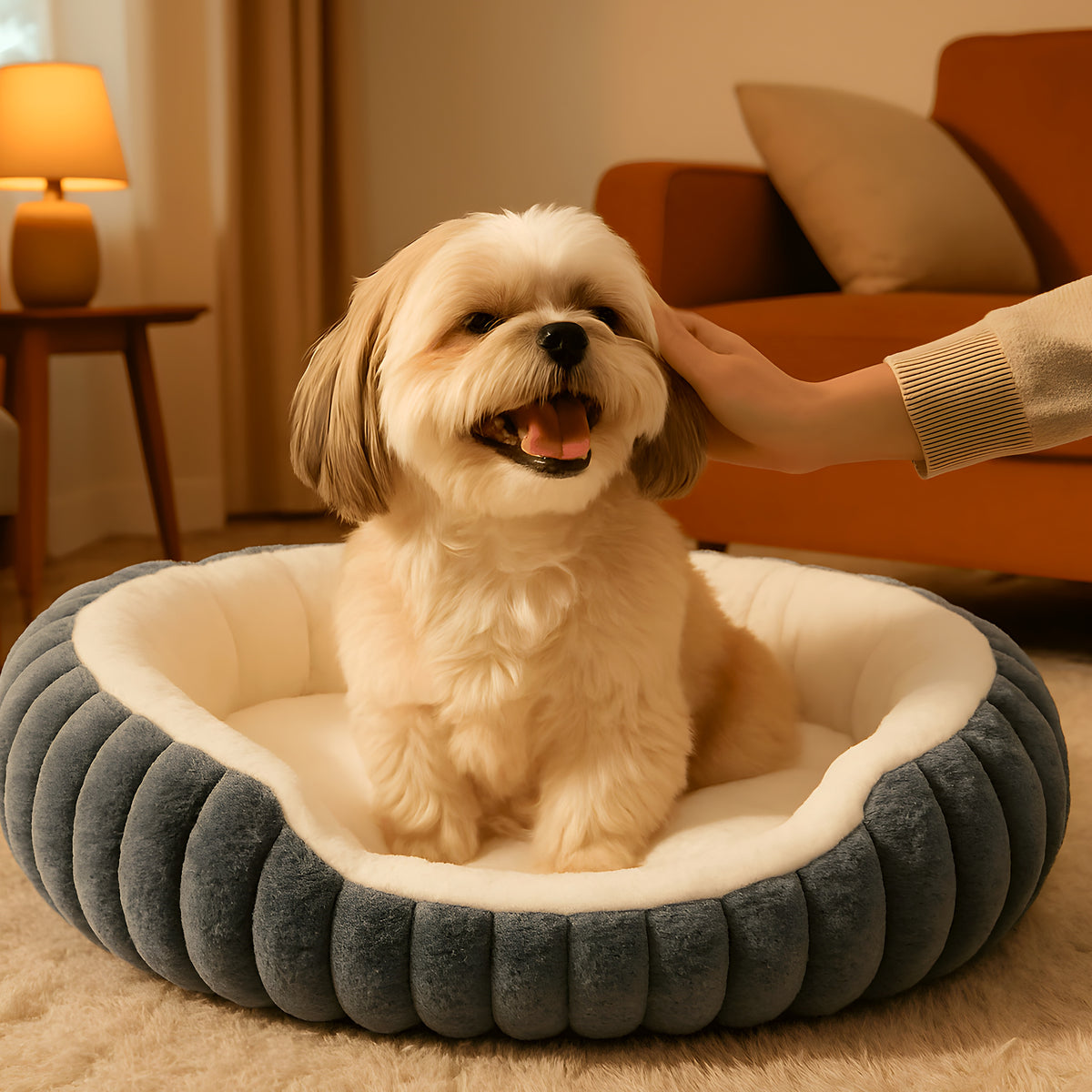 Panier apaisant lavable pour petit chien, 3 coloris