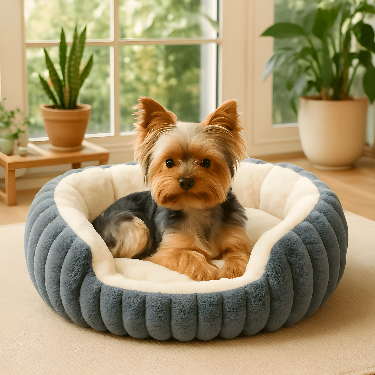 Panier apaisant lavable pour petit chien, 3 coloris