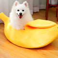 Panier banane en velours pour petit chien