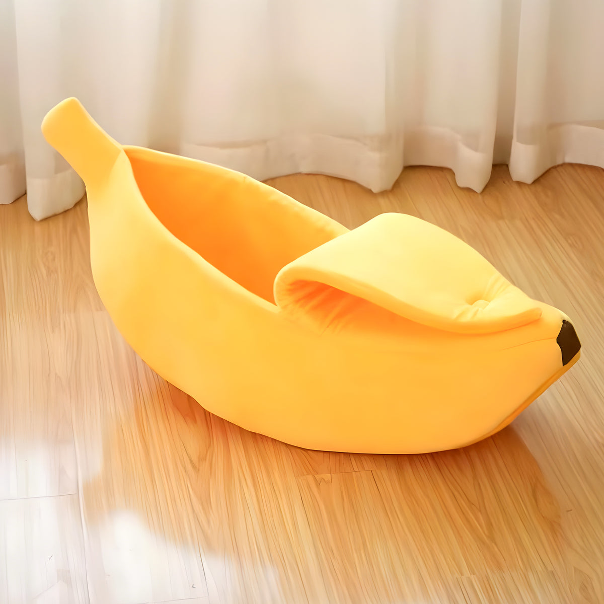 Panier banane en velours pour petit chien