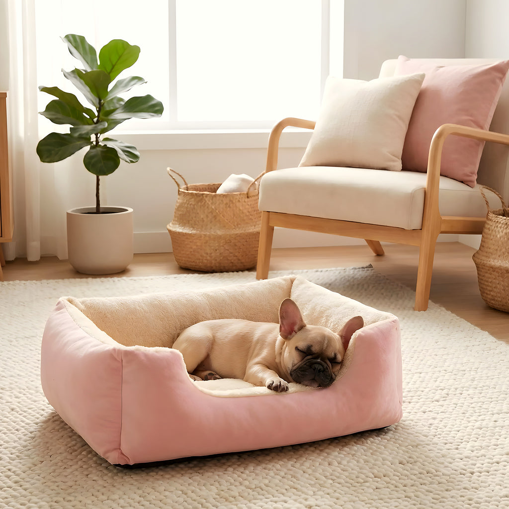 Panier confort en velours pour chiot, 5 tailles
