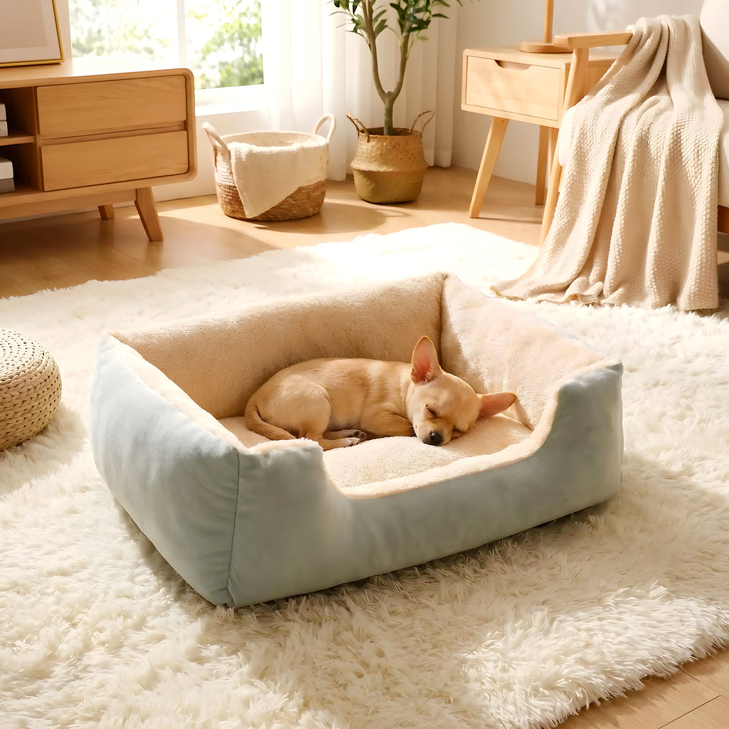 Panier confort en velours pour chiot, 5 tailles