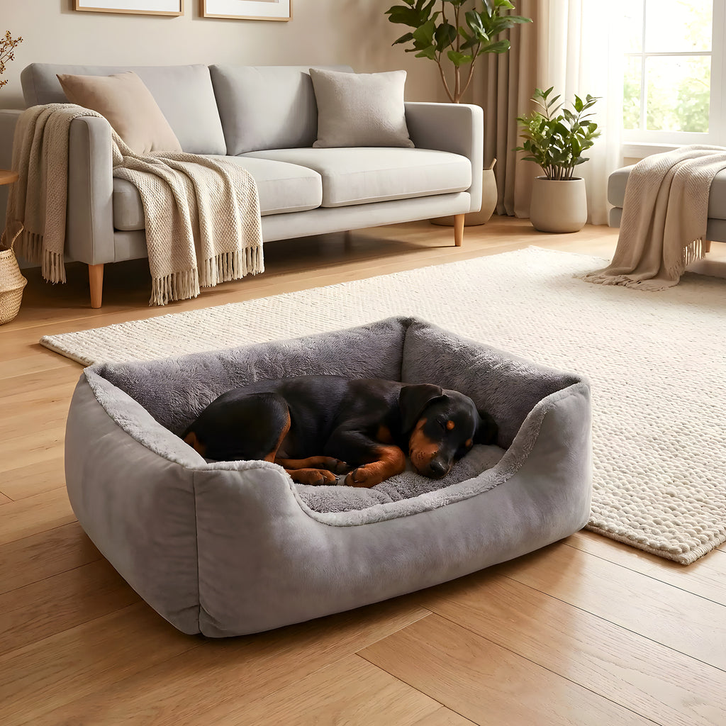 Panier confort en velours pour chiot, 5 tailles