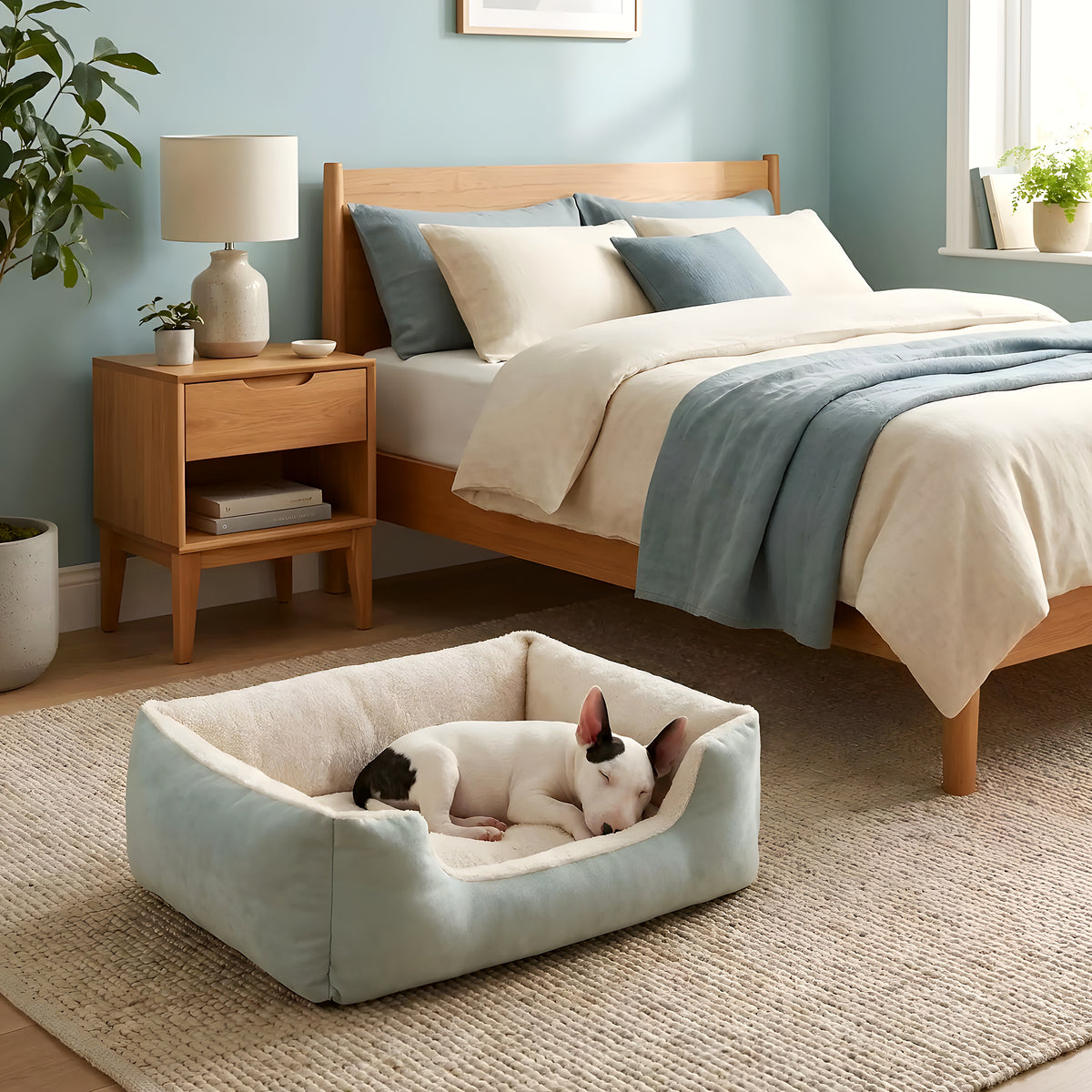 Panier confort en velours pour chiot, 5 tailles