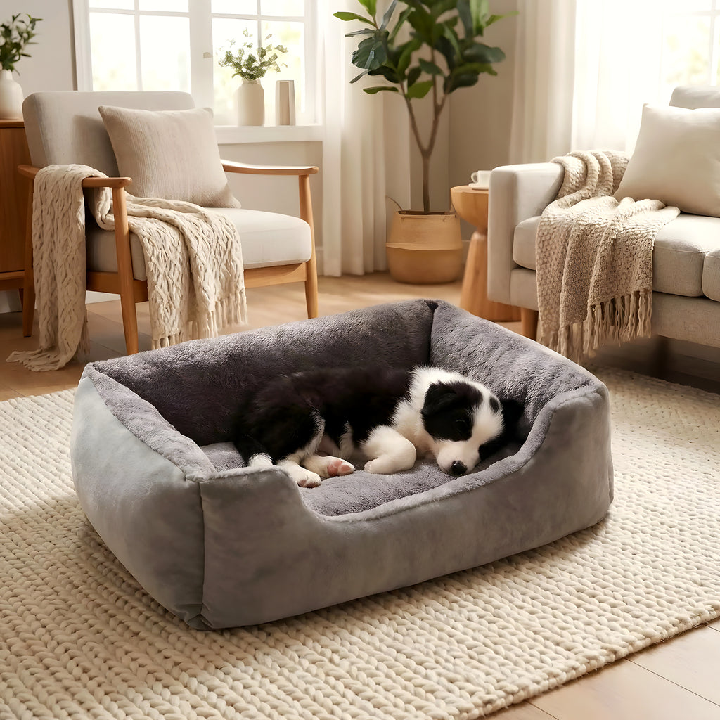 Panier confort en velours pour chiot, 5 tailles