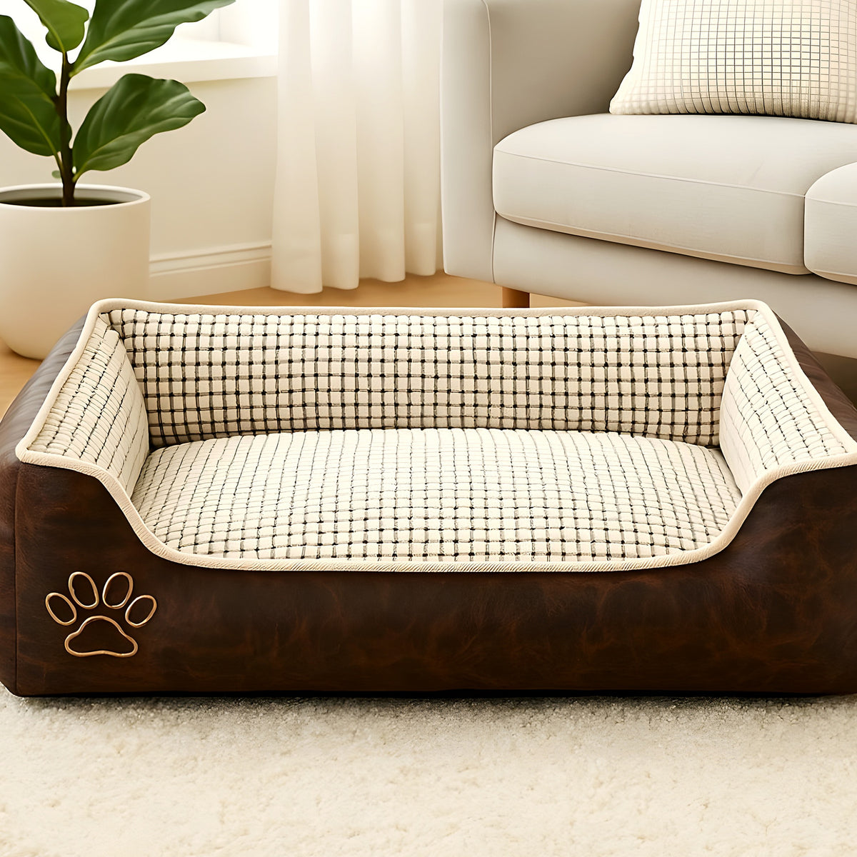 Panier design déhoussable gris, café ou beige, 4 tailles