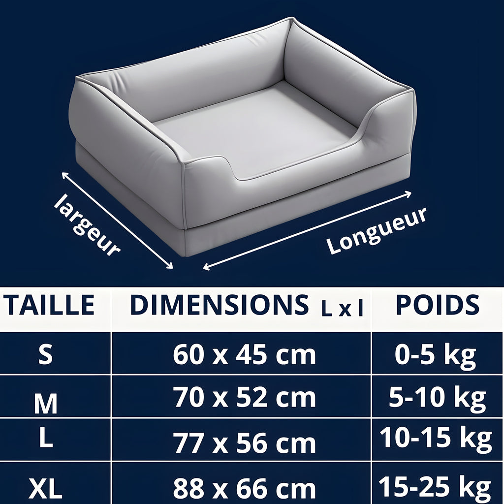 Panier design en cuir PU gris à mémoire de forme