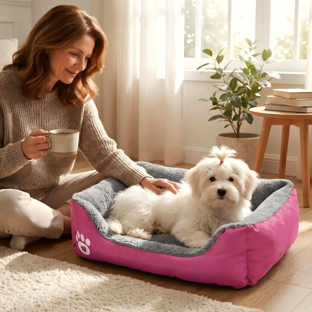 Panier douillet 100 % coton pour chiot, 4 couleurs