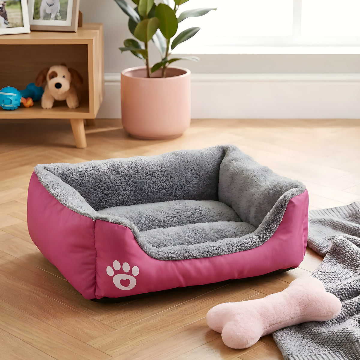 Panier douillet 100 % coton pour chiot, 4 couleurs
