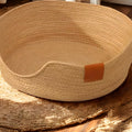 Panier en bambou tressé Ø45 cm pour petit chien