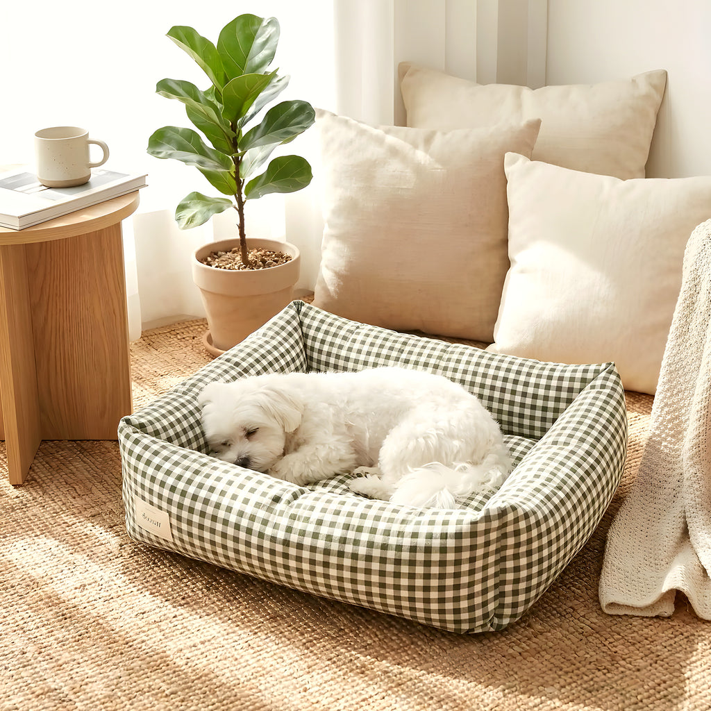 Panier en coton double face été/hiver pour petit chien