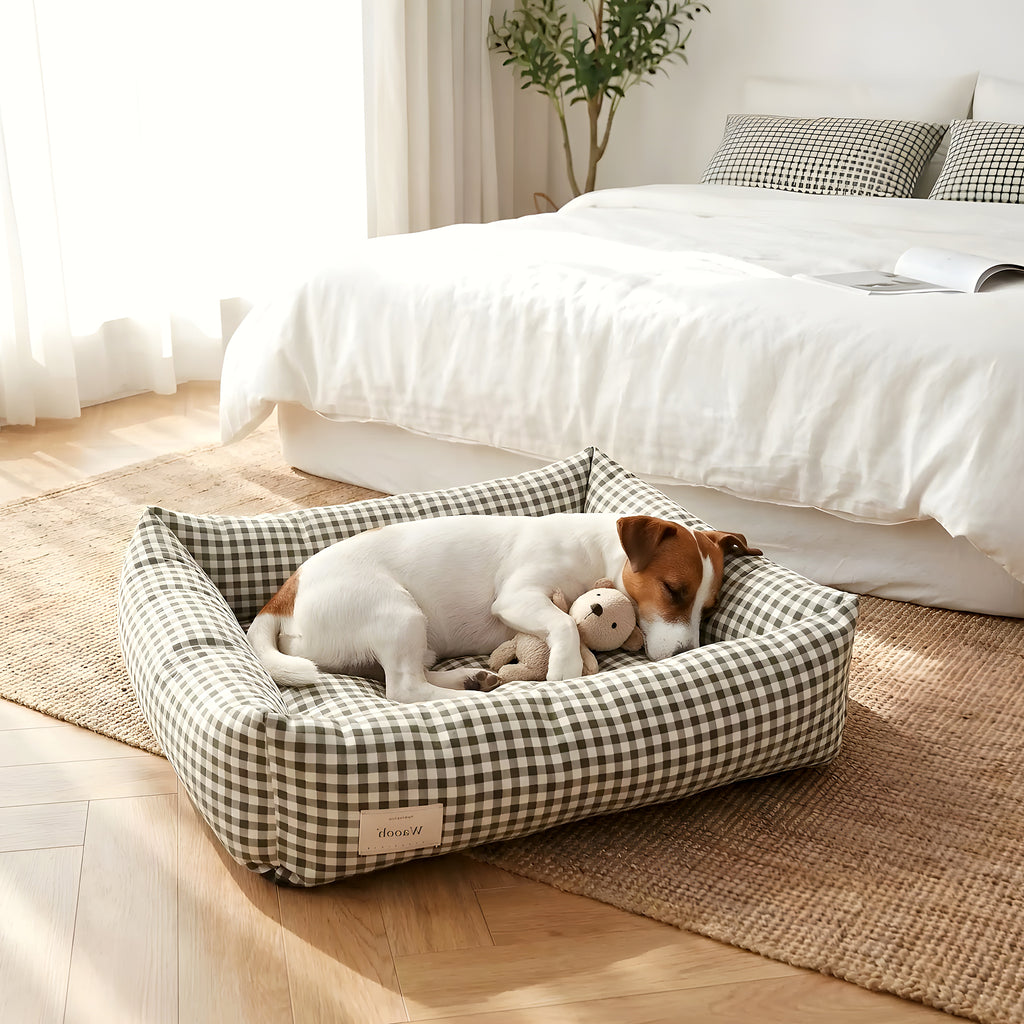 Panier en coton double face été/hiver pour petit chien