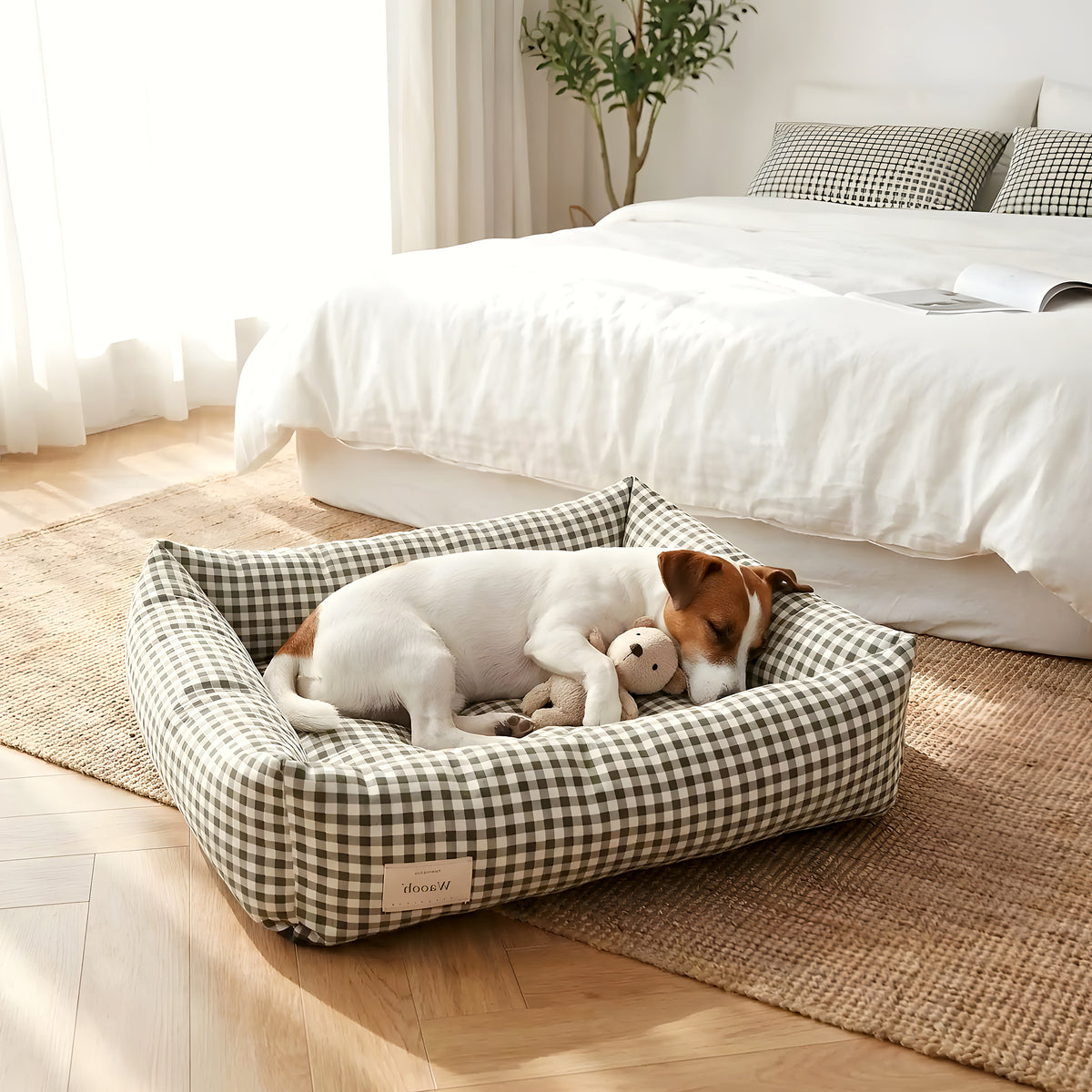 Panier en coton double face été/hiver pour petit chien
