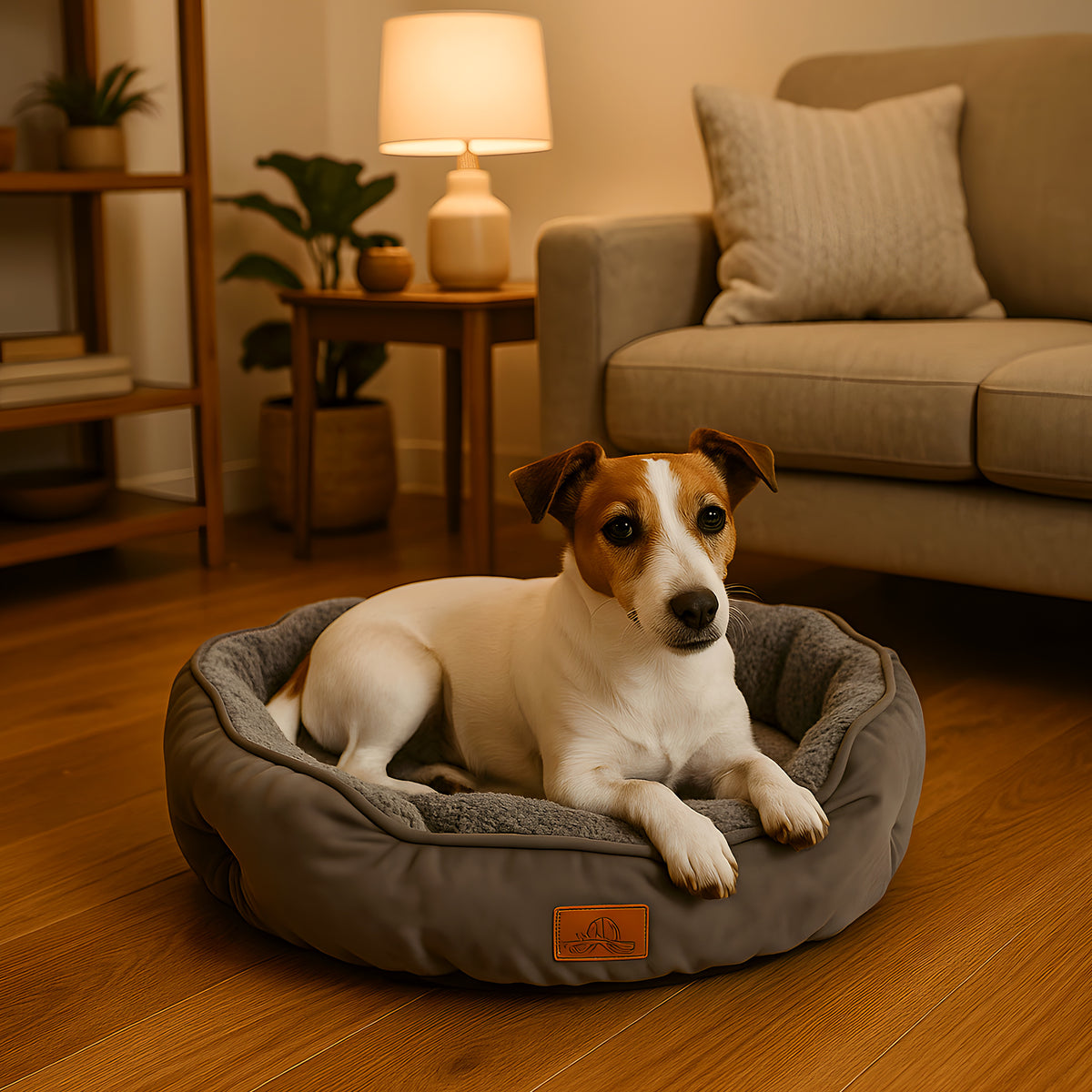 Panier en velours qui garde sa forme pour petit chien