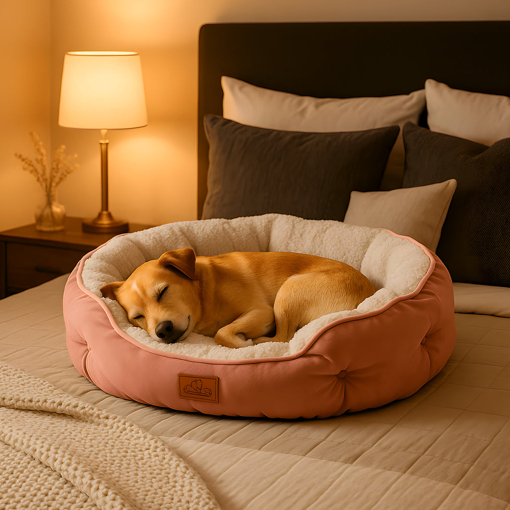 Panier en velours qui garde sa forme pour petit chien