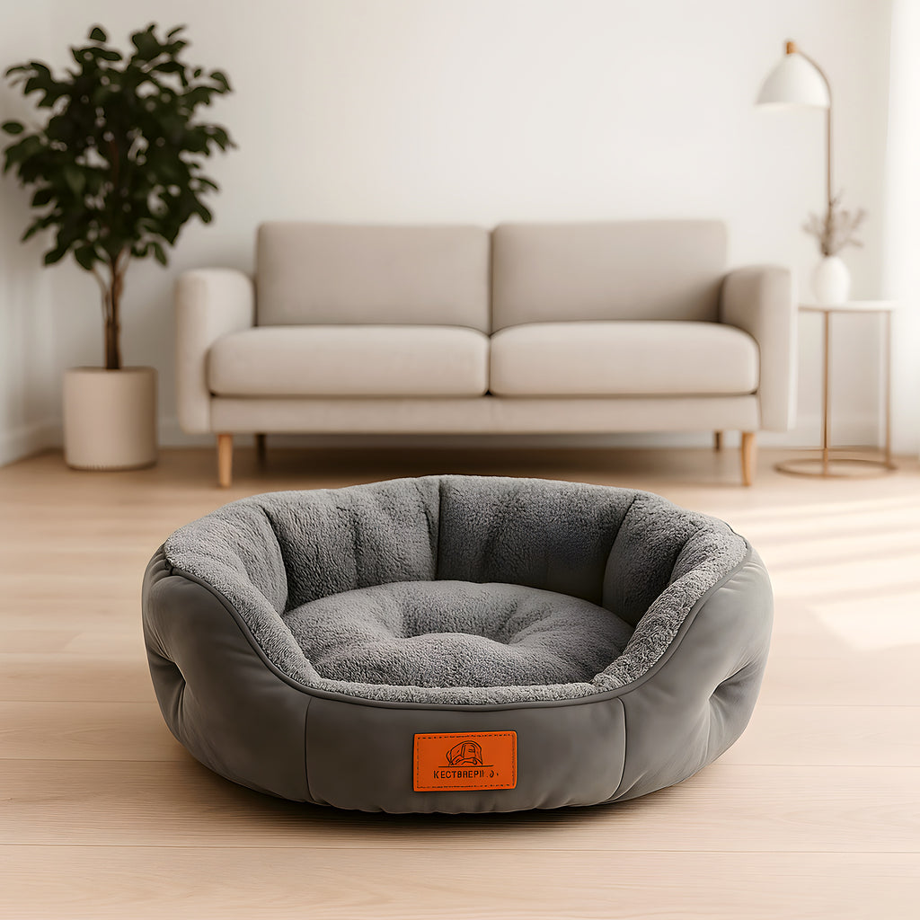 Panier en velours qui garde sa forme pour petit chien