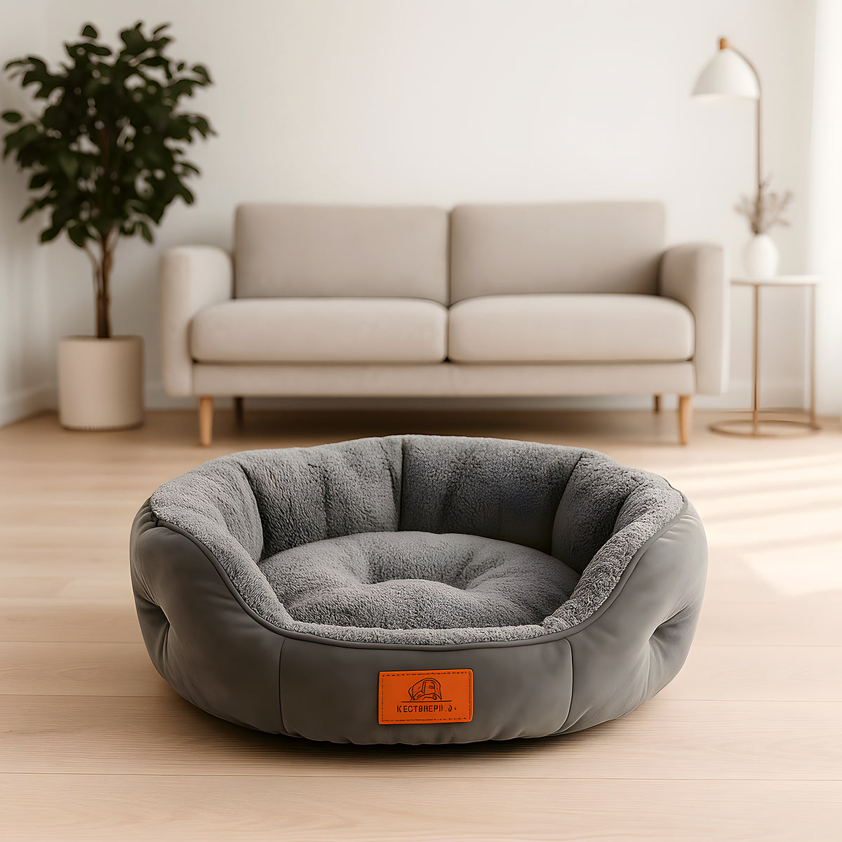 Panier en velours qui garde sa forme pour petit chien