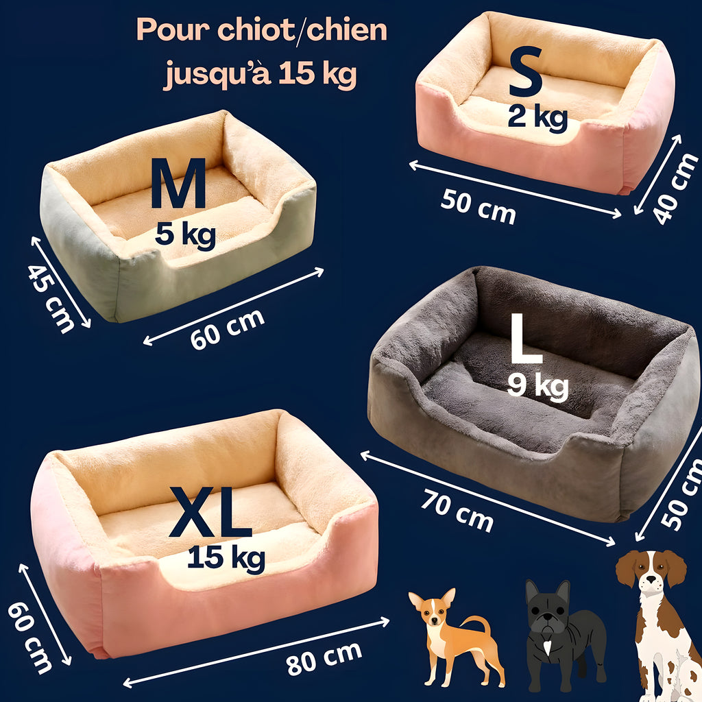 Panier lavable anti-odeurs pour chien, S à XL