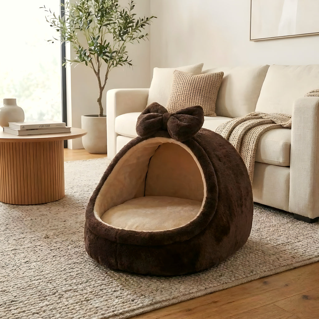 Panier niche en arche 100 % coton pour petit chien