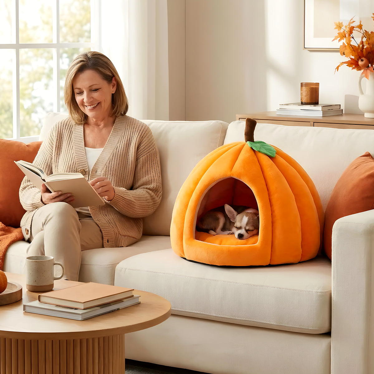 Panier niche en polaire pour chihuahua et race naine