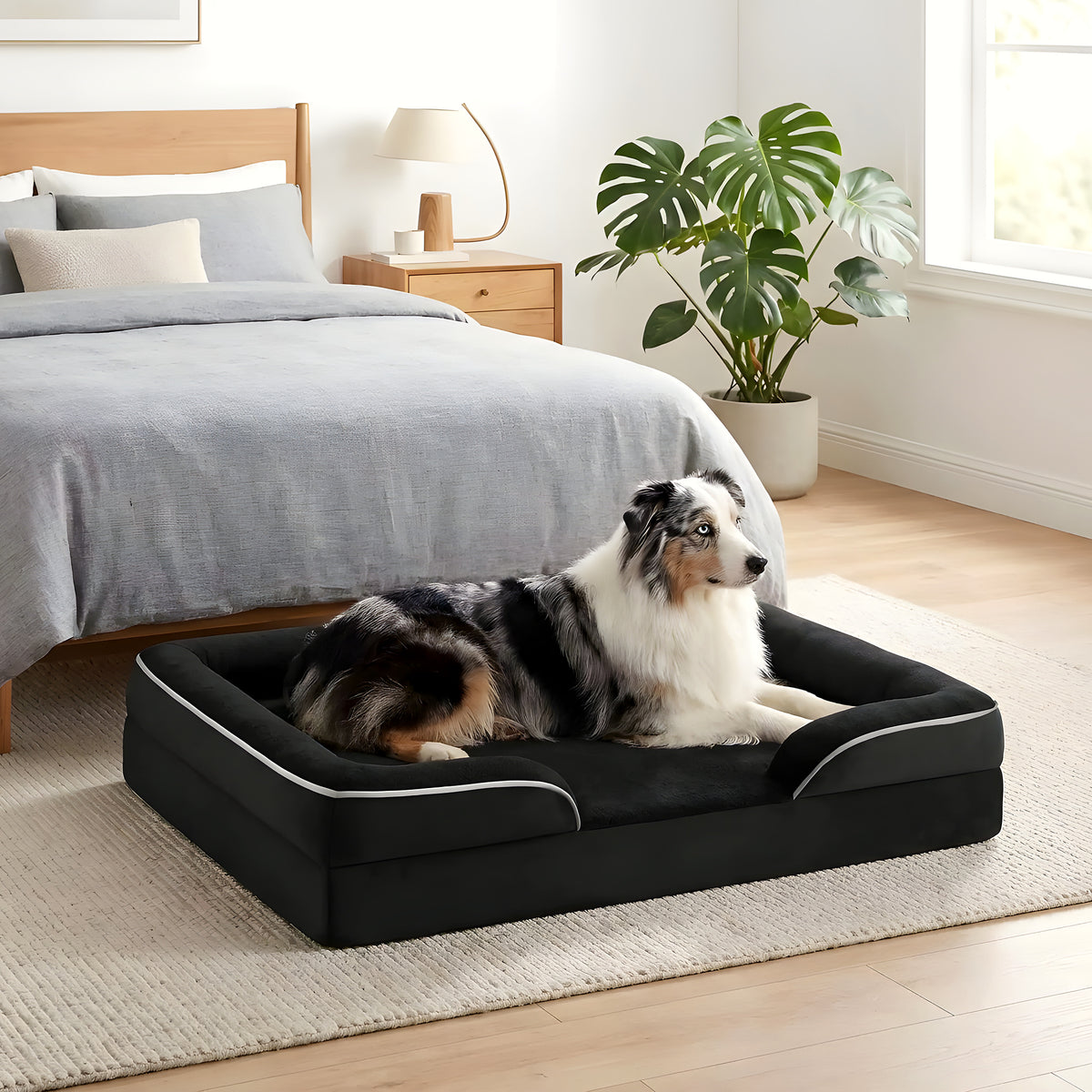 Panier orthopédique déhoussable pour grand chien