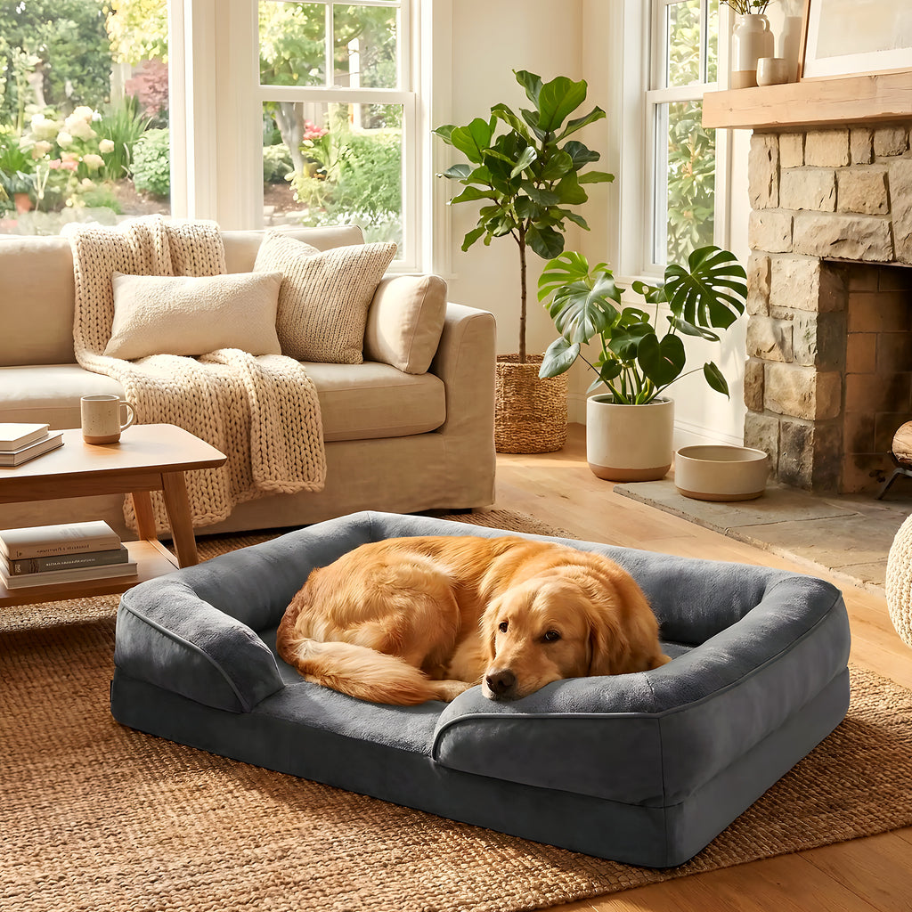 Panier orthopédique déhoussable pour grand chien