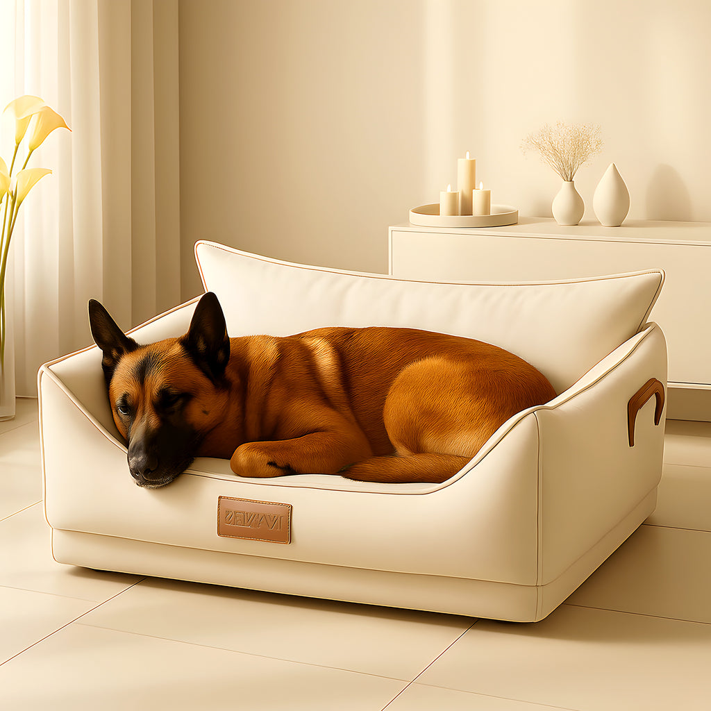 Panier orthopédique en latex naturel antiacarien pour chien