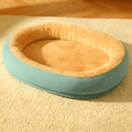 Panier orthopédique en lin et peluche pour chien