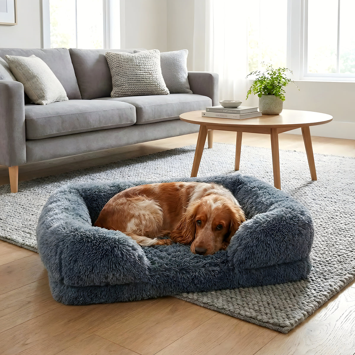 Panier orthopédique en polaire pour petit chien, 2 tailles