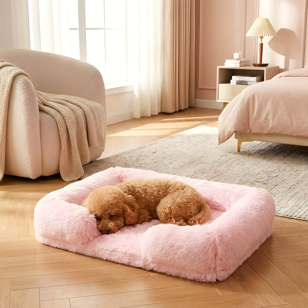 Panier orthopédique en polaire pour petit chien, 2 tailles