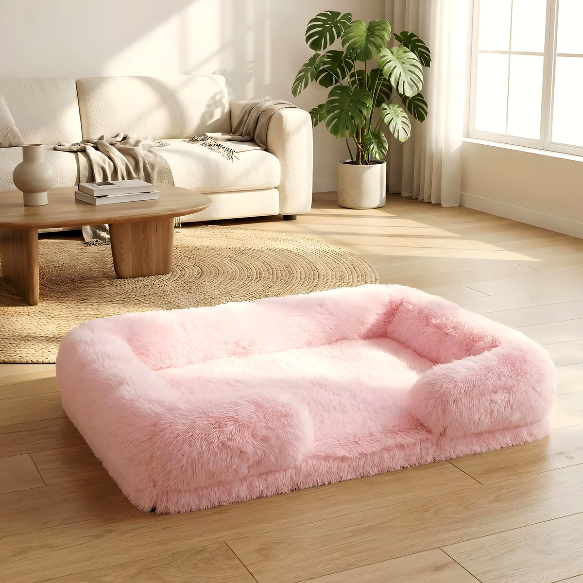 Panier orthopédique en polaire pour petit chien, 2 tailles