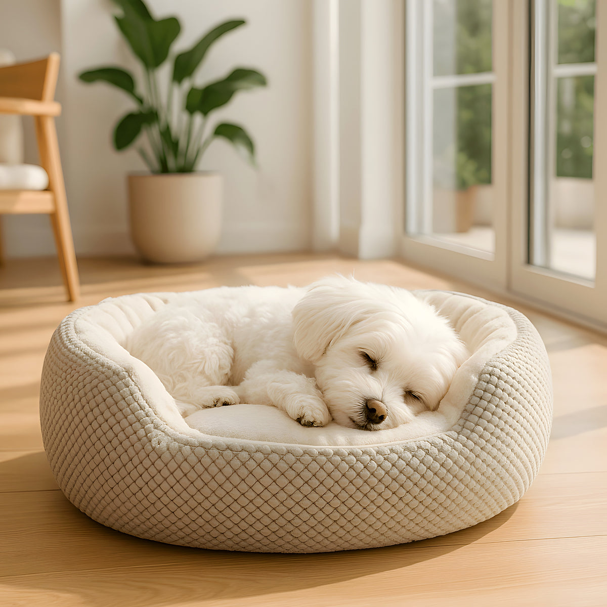 Panier orthopédique en œuf 100 % coton pour petit chien