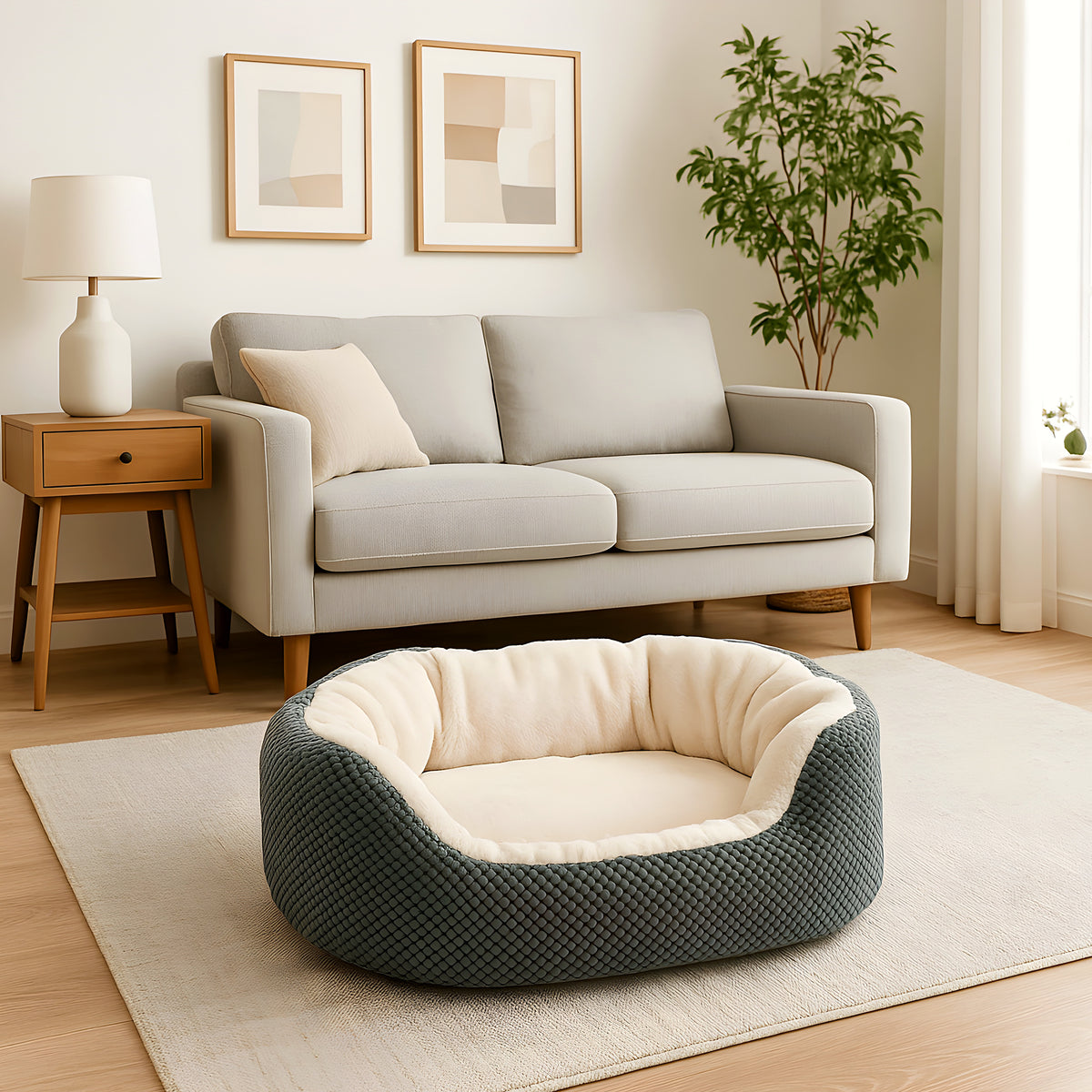 Panier orthopédique en œuf 100 % coton pour petit chien