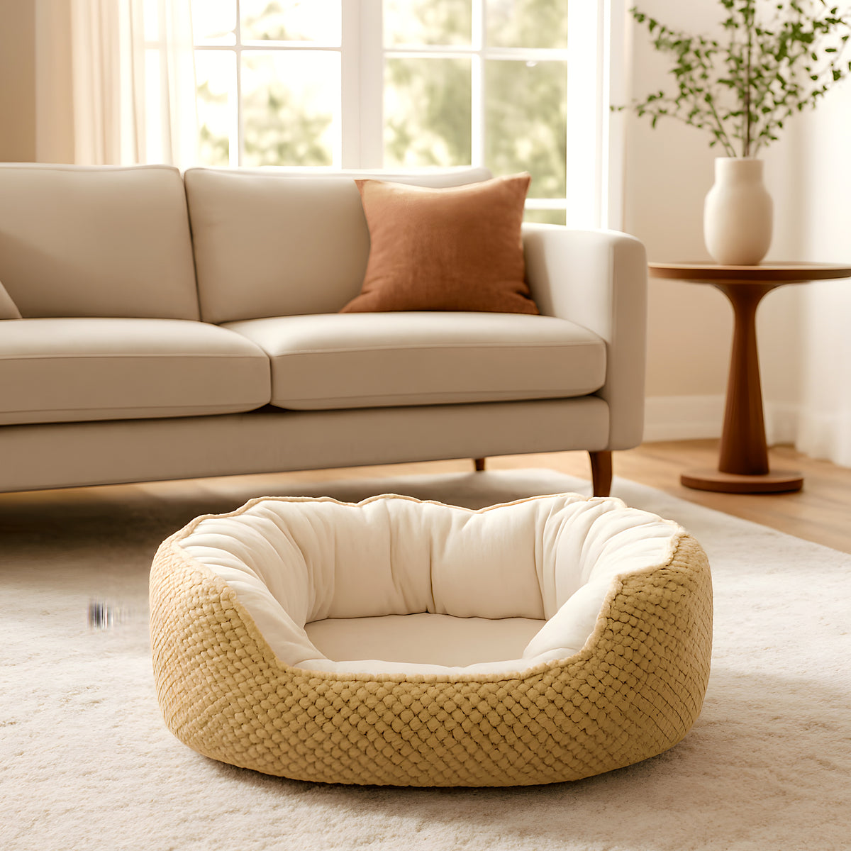 Panier orthopédique en œuf 100 % coton pour petit chien